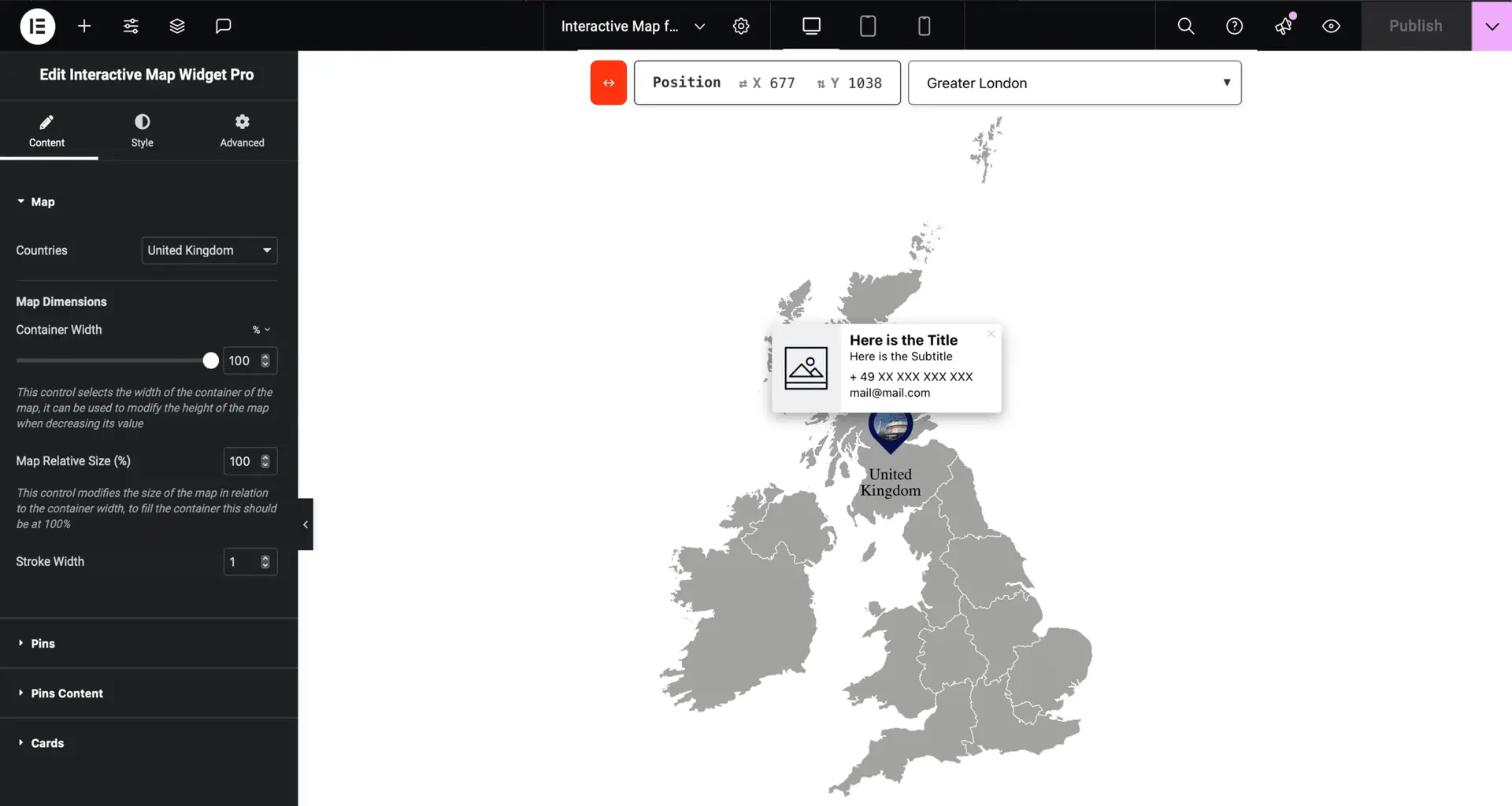 Interactive Map for Elementor Pro