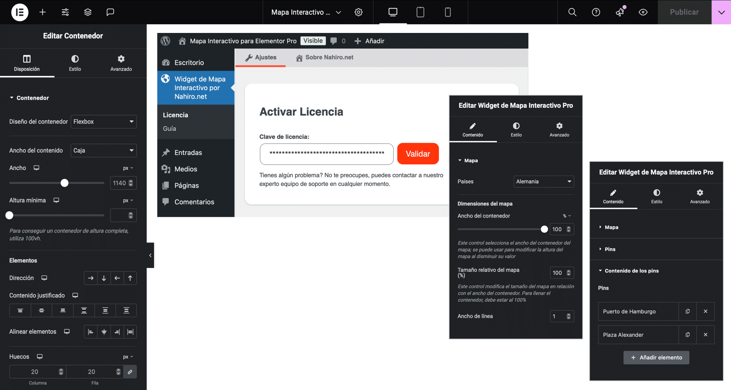 Mapa Interactivo para Elementor Pro