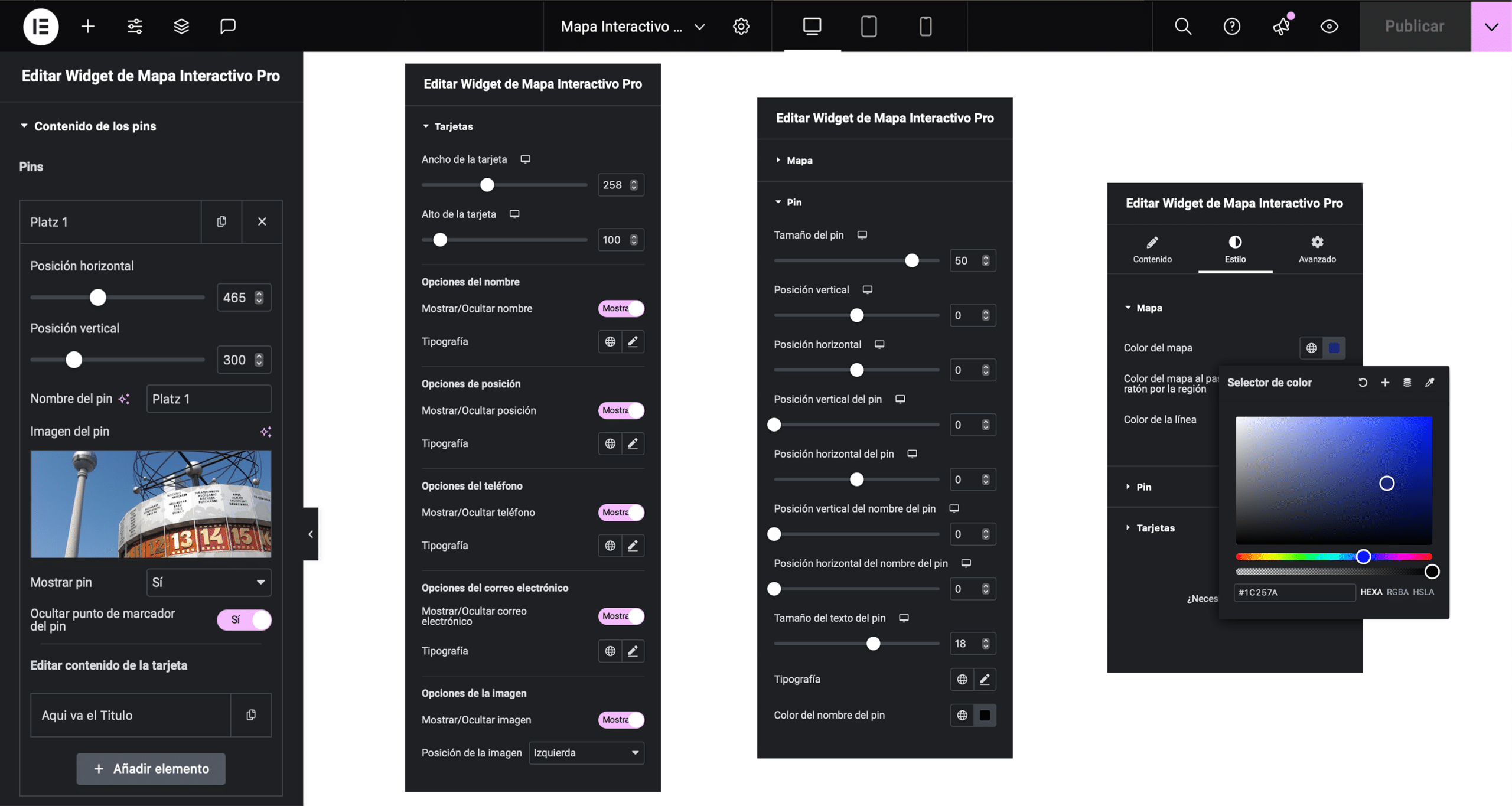 Mapa Interactivo para Elementor Pro