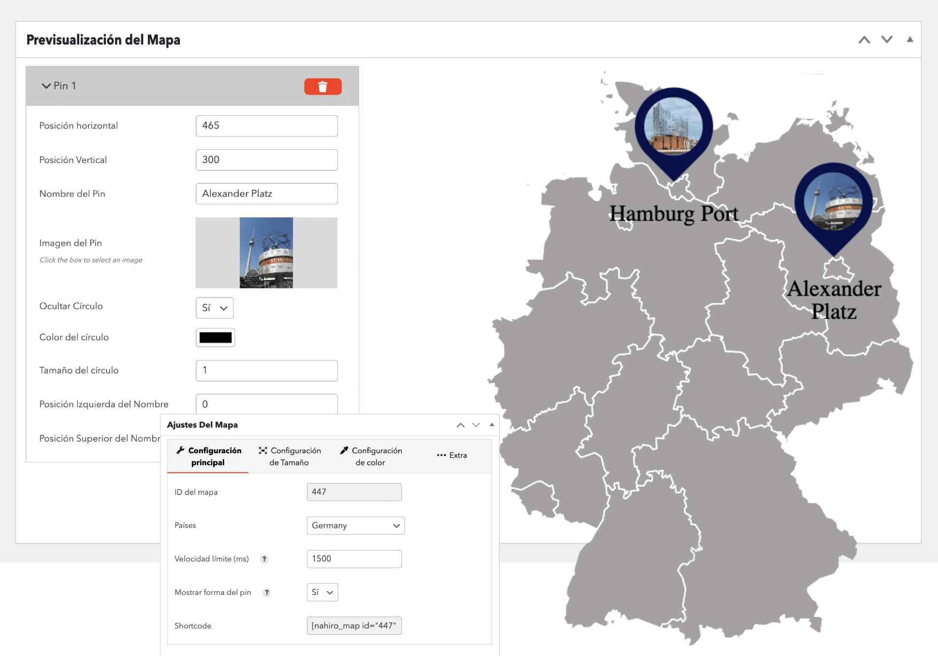 WordPress Mapa Localizaciones