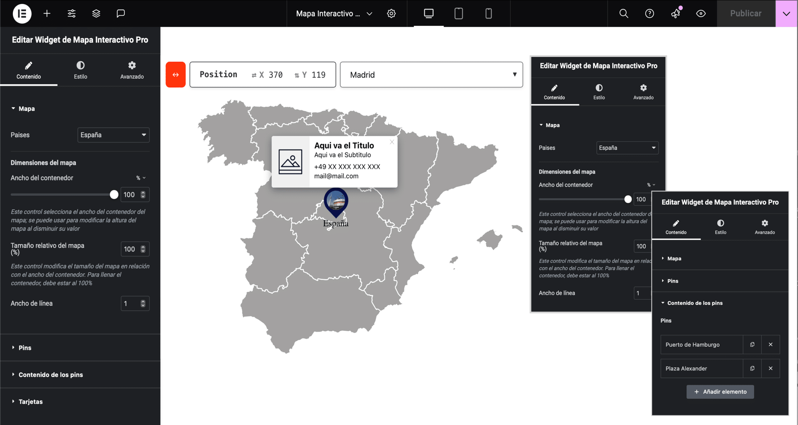 Mapa Interactivo para Elementor Pro