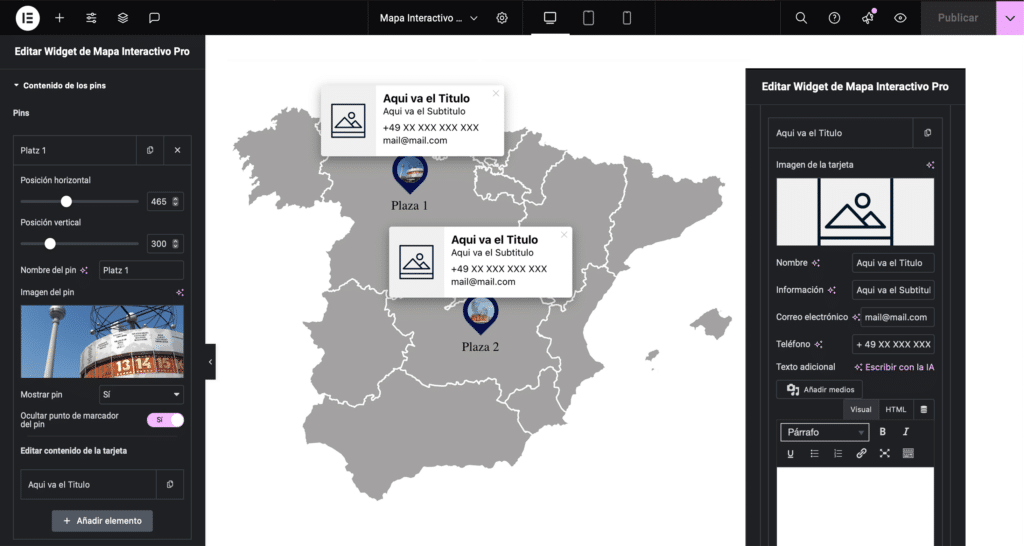 Mapa Pro Mapa Interactivo para Elementor Pro - Nahiro.Net 2025